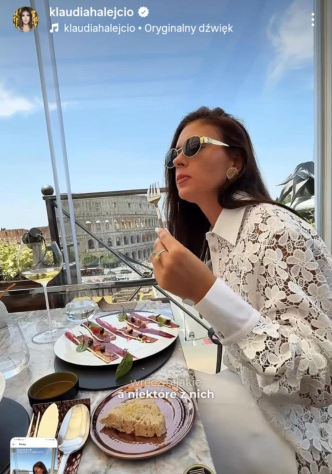 Klaudia Halejcio skrytykowała luksusową restaurację w Rzymie