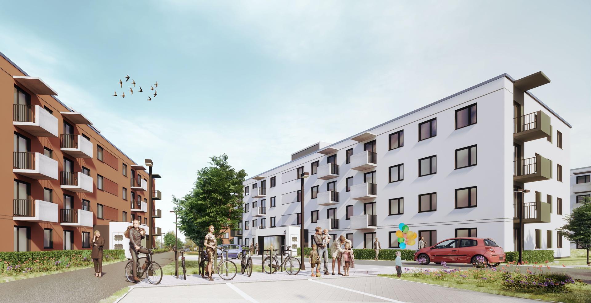 Mieszkanie Plus Toruń: pierwsze osiedle z prefabrykatów w ramach  programu Mieszkanie Plus od  S.A.M.I Architekci