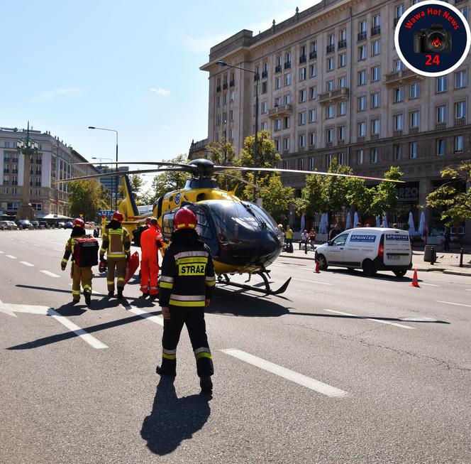 Śmigłowiec zamiast karetki w centrum Warszawy