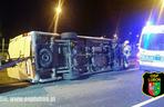 Nocny wypadek na autostradzie A2 na węźle Poznań - Luboń