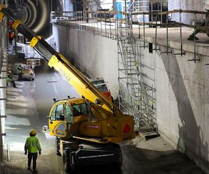 Budowa tunelu w Łodzi - przystanek Polesie