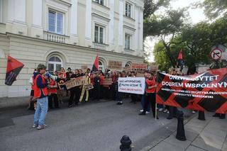 Protest studentów na Uniwersytecie Warszawskim