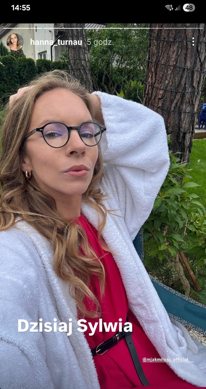 M jak miłość nowy sezon. Sylwia (Hanna Turnau) na planie