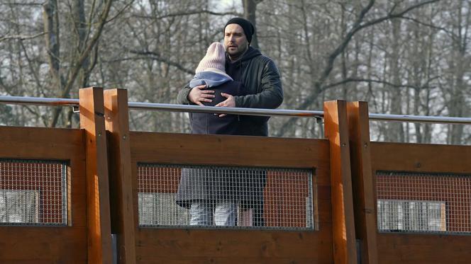 Barwy szczęścia, odc. 2264. Damian (Michał Lesień), Sabina (Barbara Kurzaj)