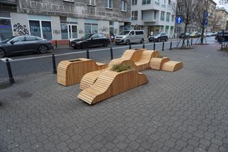 Parklety przy ulicy Puławskiej