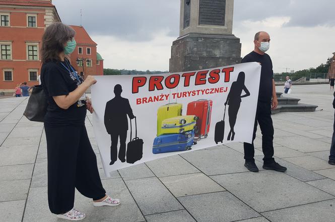Protest branży turtystycznej w Warszawie