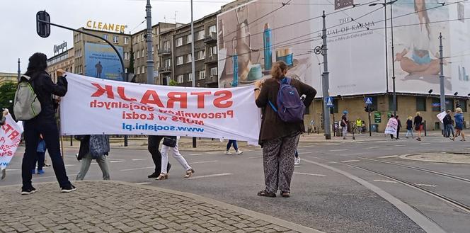 Strajk MOPS Łódź 8.07
