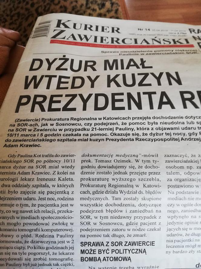 Lekarz, który sprawował dyżur w szpitalu w Zawierciu to... kuzyn Andrzeja Dudy! To on leczył Paulinę? [ZDJĘCIA]