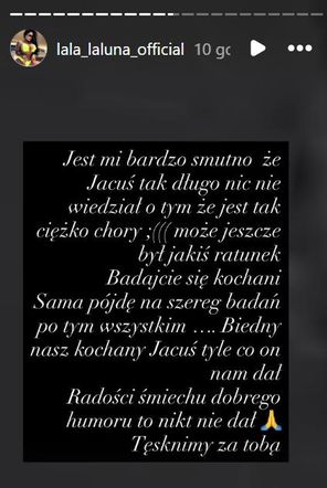 Laluna o śmierci jacka Wójcika