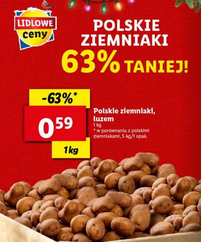 ziemniaki, luzem 0,59 zl/ 1 kg  