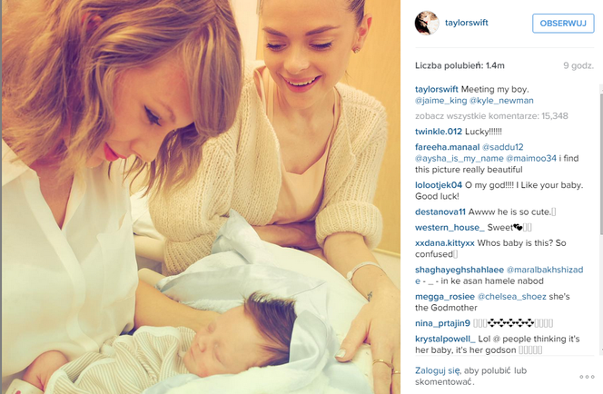 Taylor Swift została mamą chrzestną