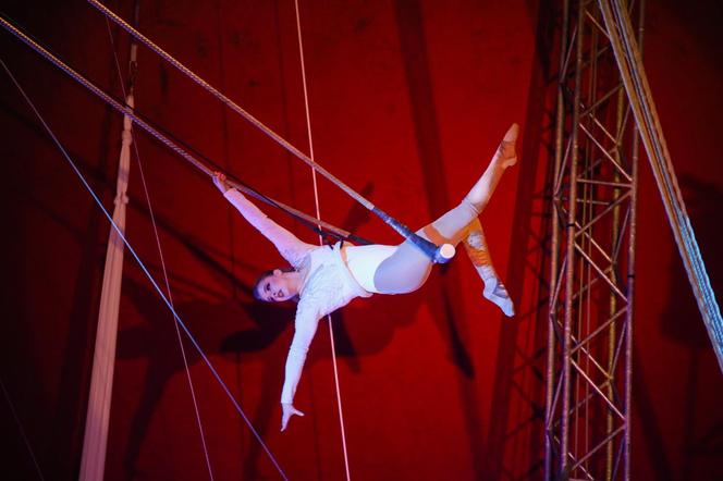 Olena Galkina na trapezie