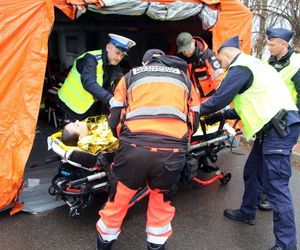 Zamojskie służby w inscenizacji wypadku