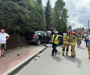 Zderzenie samochodów w Białym Dunajcu