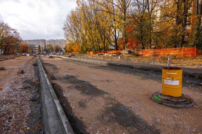 Budowa tramwaju na Stegny w Warszawie