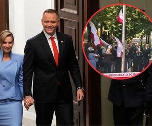 Karol Nawrocki w drodze na mszę prezydencką zatrzymał się pod stadionem Legii! Sceny