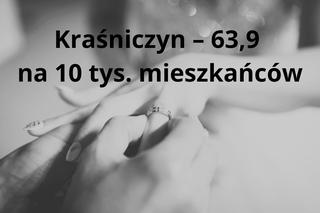 W tych gminach w woj. lubelskim zawierano najwięcej małżeństw. Mamy najnowsze dane