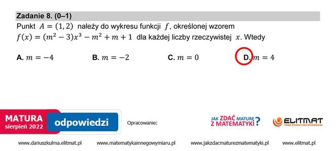 Matura 2022: matematyka, poprawka. Arkusz PDF	