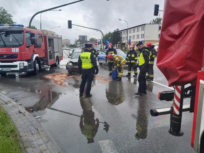 Wypadek policyjnego BMW