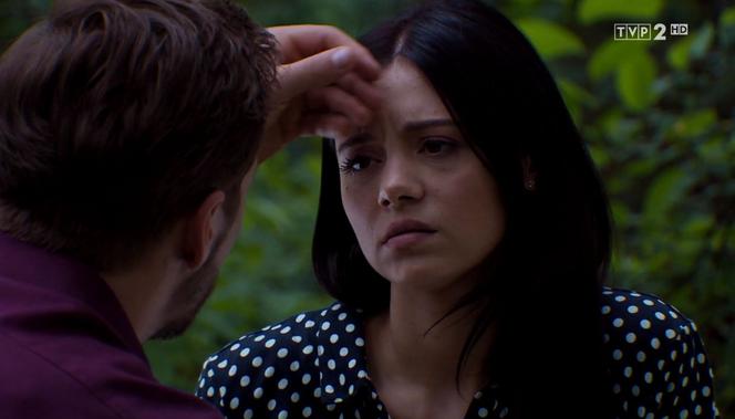 M jak miłość, odc. 1472. Iza (Adriana Kalska), Marcin (Mikołaj Roznerski)