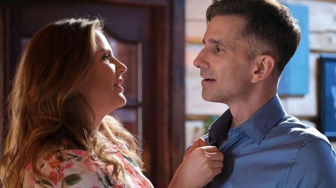 M jak miłość odc. 1839. Anita (Melania Grzesiewicz), Kamil (Marcin Bosak)