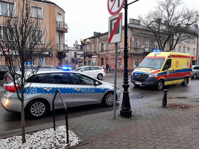 Stłuczka i potrącenie pieszego w centrum Siedlec