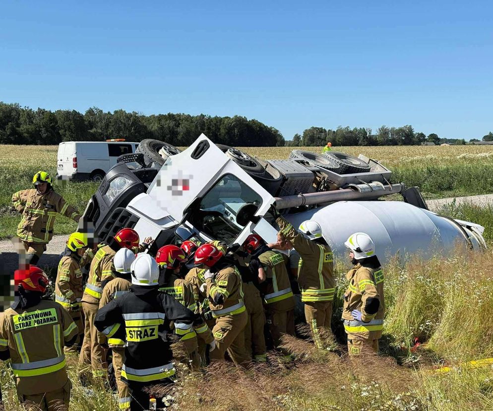 Wypadek na budowie autostrady A2 pod Zbuczynem