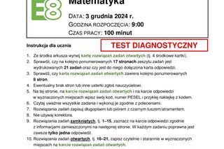 Próbny egzamin ósmoklasisty z matematyki. ARKUSZE CKE i ODPOWIEDZI