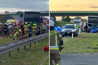 Są ranni po wypadku z udziałem autokaru. Droga zablokowana, poważne utrudnienia