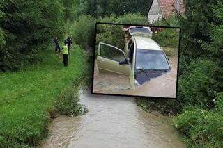 Nurt potoku porwał auto! Tragiczna śmierć kierowcy na Podkarpaciu