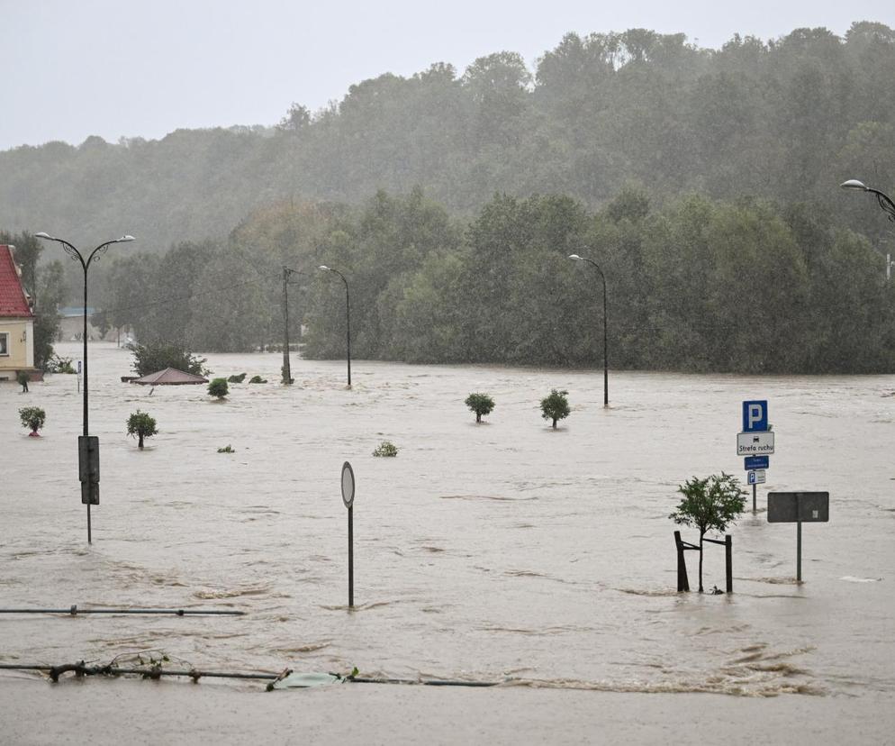 Kłodzko. Zalane centrum miasta