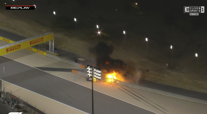 Wypadek Romaina Grosjeana podczas GP Bahrajnu