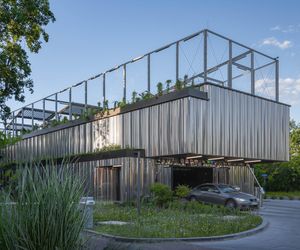 Garaż wielostanowiskowy ze strefą rekreacyjną na dachu