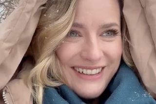 M jak miłość, Marta Chodorowska (Julia) na planie