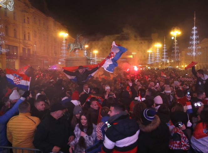 Ogromna radość w Chorwacji! Mieszkańcy Zagrzebia świętują po wygranej [ZDJĘCIA]