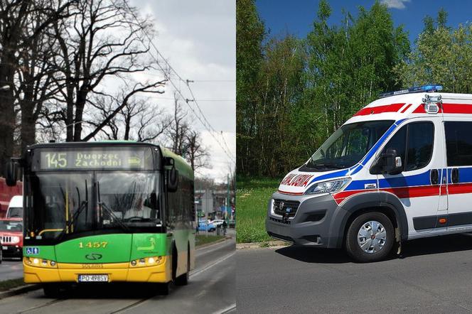 Poznań: Mężczyzna wybiegł wprost pod autobus miejski. Był cały we krwi! Co się stało?