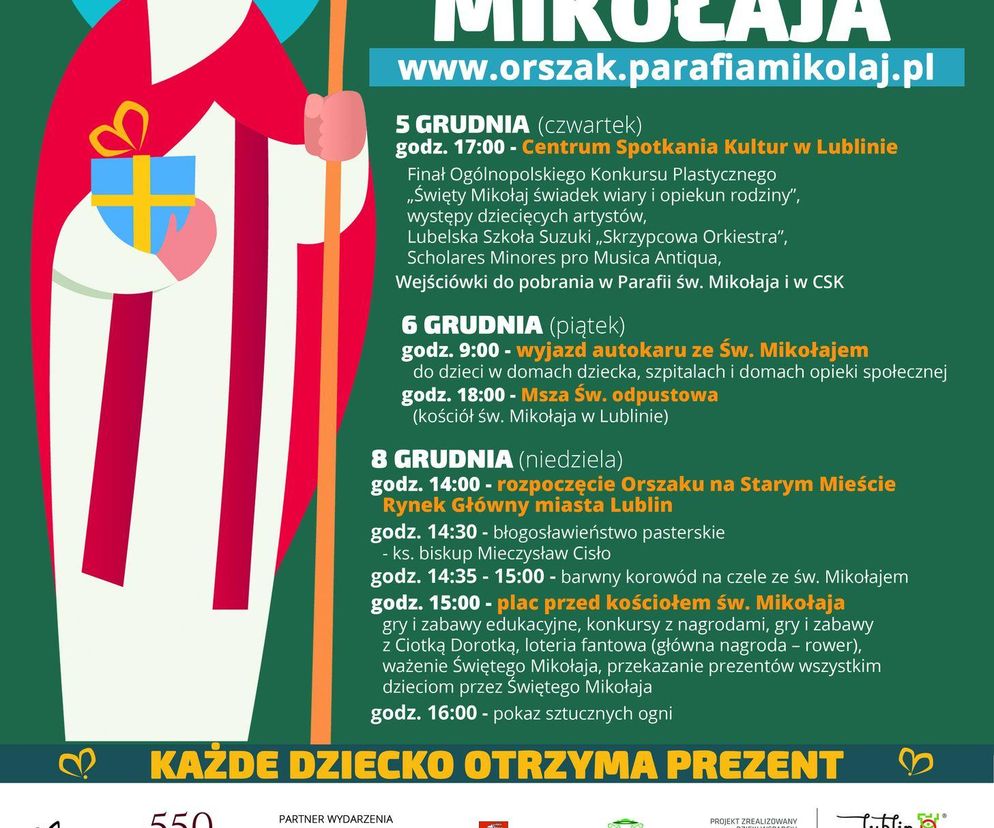 Orszak Świętego Mikołaja 2024 - plakat 