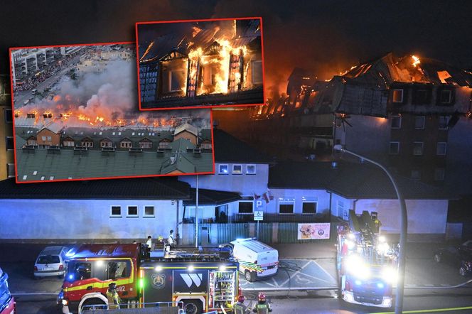 Potężny pożar w Ząbkach. Blok stanął w płomieniach! Biegli są pewni jednego