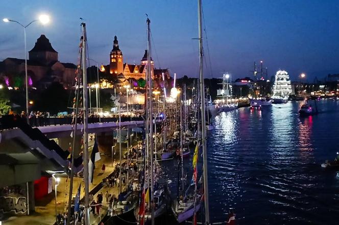 Nocne oblicze finału The Tall Ships Races 2024 w Szczecinie