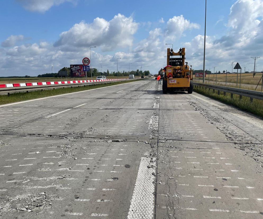 Remont betonowej S8 Polichno - Studzianki
