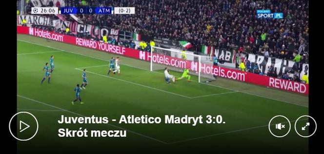 Skrót meczu Juventus Turyn - Atletico Madryt