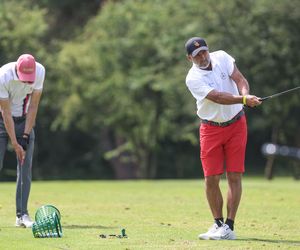 Michał Probierz na polu golfowym