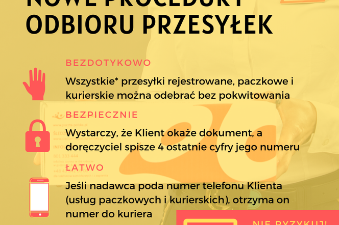 Poczta Polska zmienia procedury