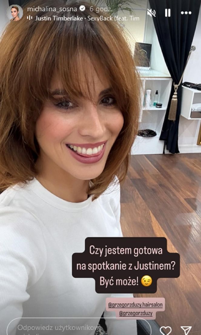 Michalina Sosna na Instagramie w nowej fryzurze
