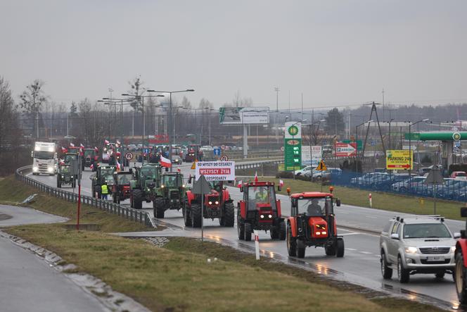 Protest rolników w Pyrzowicach