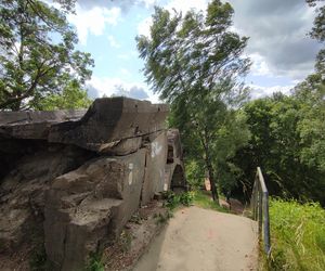 Zwalony most w Grądach Kruklaneckich
