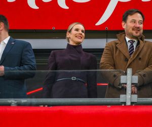 Marta Nawrocka na meczu Polska - Holandia