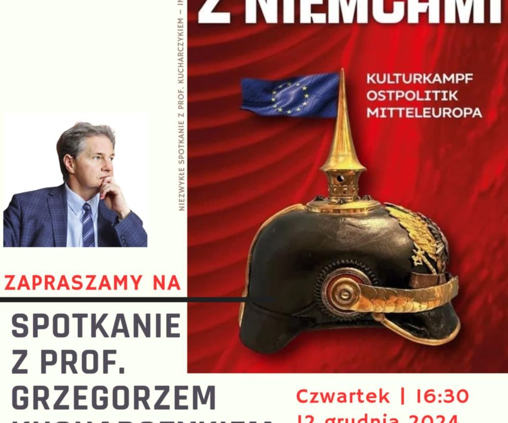 Spotkanie z prof. Grzegorzem Kucharczykim - plakat wydarzenia