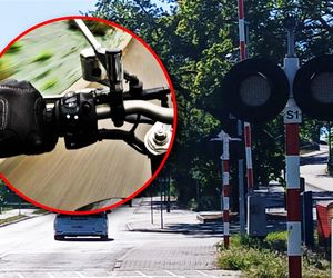 16-letni motocyklista zderzył się z pociągiem. Groźny wypadek na przejeździe kolejowym