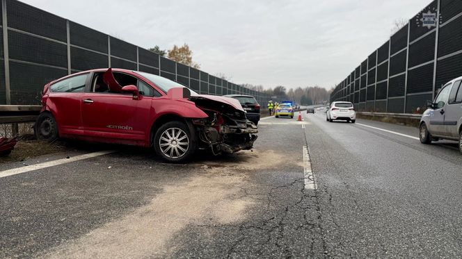 Wypadek na S1 w Mysłowicach